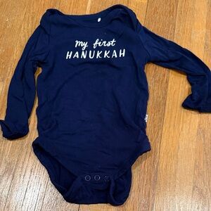 Little Sleepies Navy Hanukkah Bodysuit